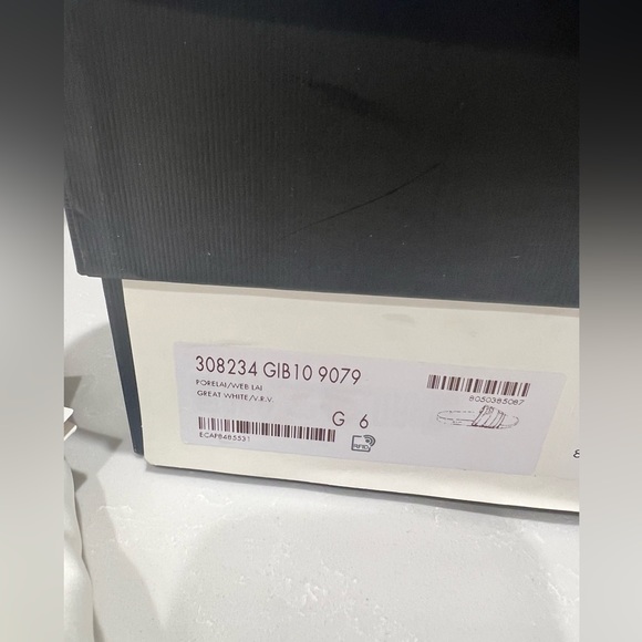 Gucci White Pursuit Web Accent Red Green Slides New - Picture 11 of 11